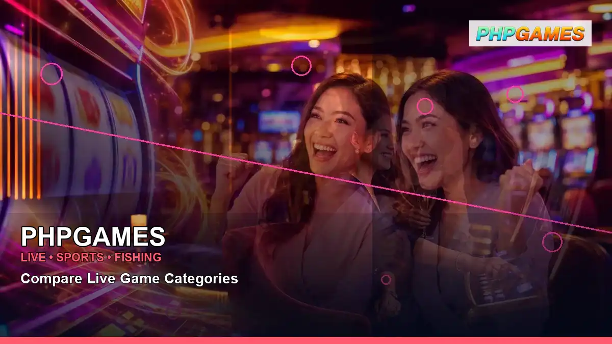 PHPGAMES right-diagonal neon jackpot slot games highlighting mobile-friendly casino play